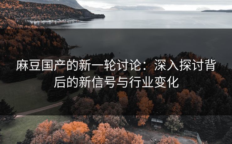 麻豆国产的新一轮讨论：深入探讨背后的新信号与行业变化